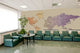 1-World Text Map Wall Mural, Desert Fade, Wallpaper, 8 panel, 142x76"