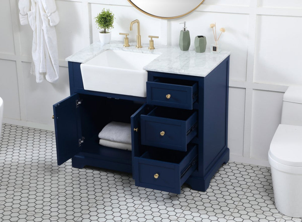 Home Living 22" Farmhouse Blue-Light Bathroom Vanity