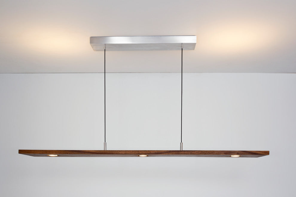 Cerno Vix LED Linear Pendant, Dark Stained Walnut, 3500k (Cool)