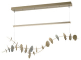 Lily LED Pendant, Modern Brass, Vintage Platinum, Standard Height
