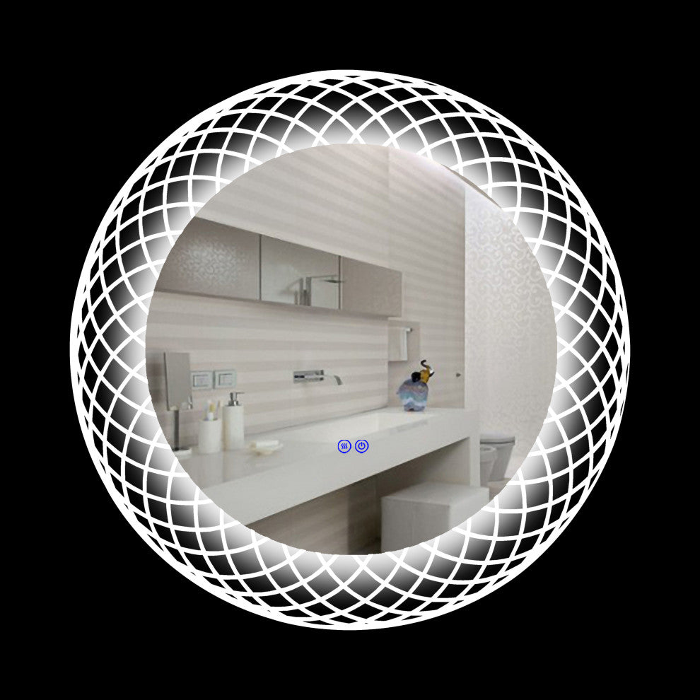 Luminosity Back Lit Round Touchscreen Led Mirror 30" Wide