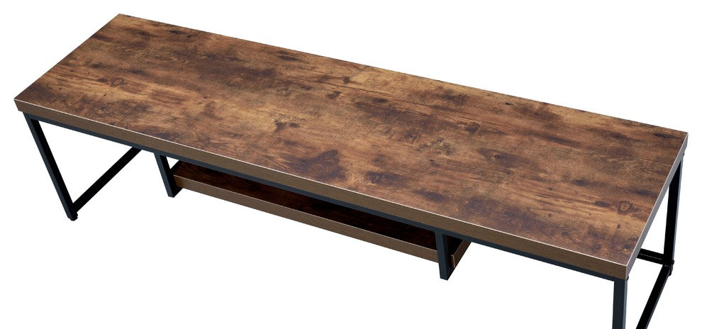 ACME Beth TV Stand, Weathered Oak and Black