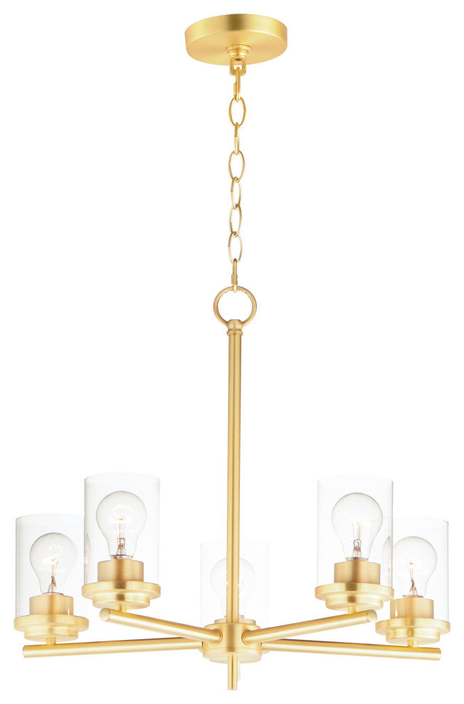 Maxim 10205CL Corona 5 Light 22"W Chandelier - Satin Brass