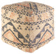 Surya Luanda Black Pouf 18"H X 18"W X 18"D