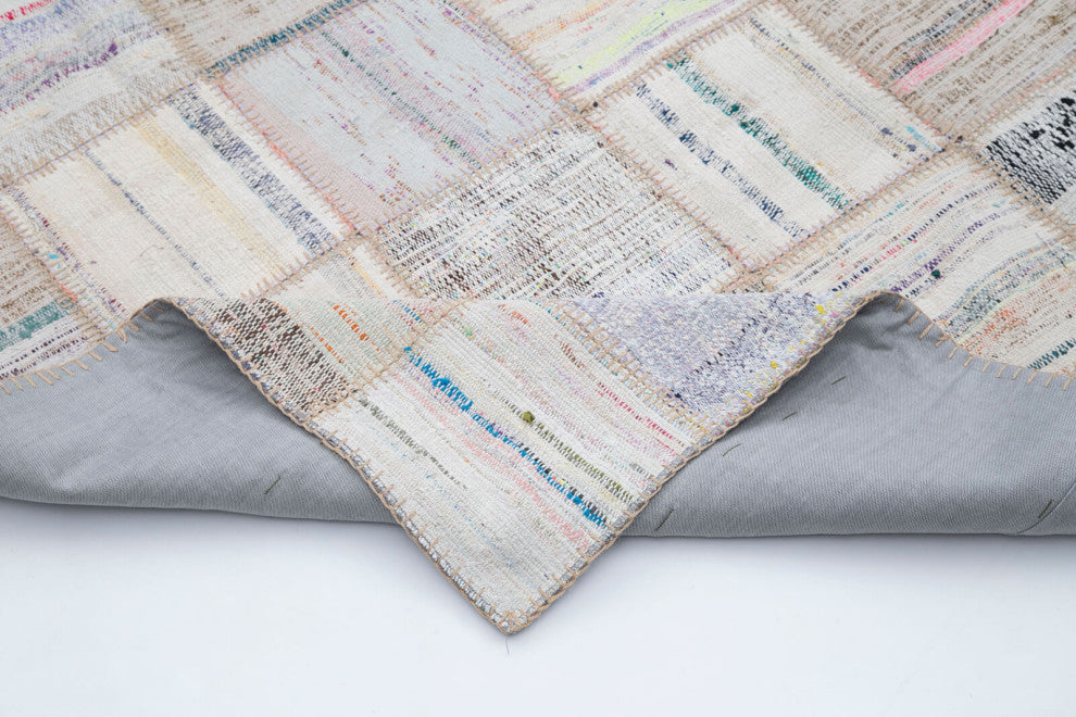 Rug N Carpet - Handmade Turkish 6' 6'' x 9' 9'' Vintage Patchwork Kilim Rug