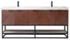 Mahon Bath Vanity, Stone Top, Matte Black Base, 72", Double Vanity, No Mirror