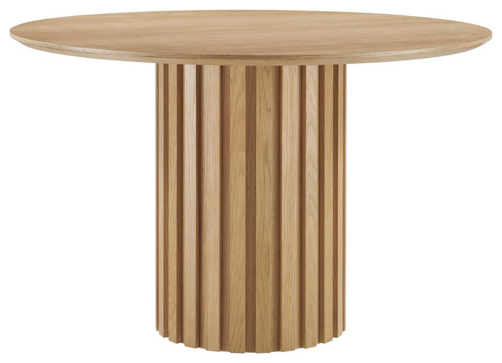 Senja 47" Round Dining Table, Oak