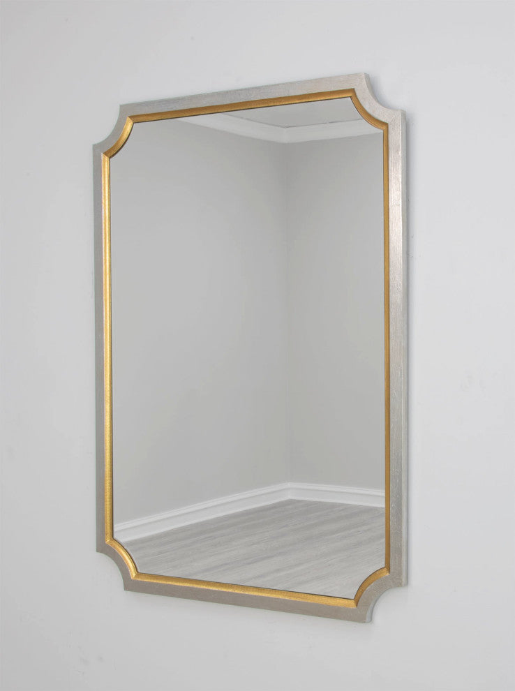 Tulip Silver And Gold Wall Mirror