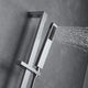 LED Musical Shower System & Jetted Body Sprays, Matte Black C, Touch Panel Light