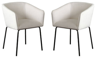 Avery Set of (2) Dining Chairs in Mist White Performance Fabric by Diamond Sofa