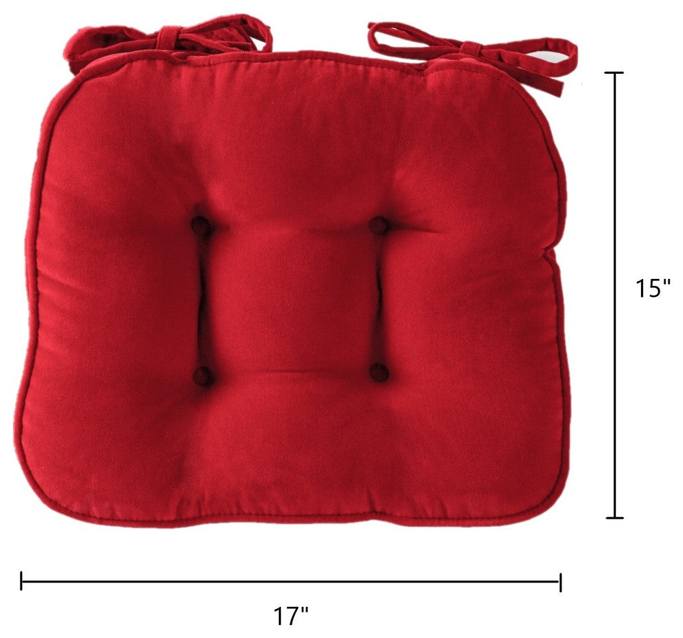 Hyatt Chair Pad, Set of 2, Scarlet