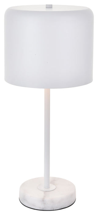 White Finish 1-Light Table Lamp