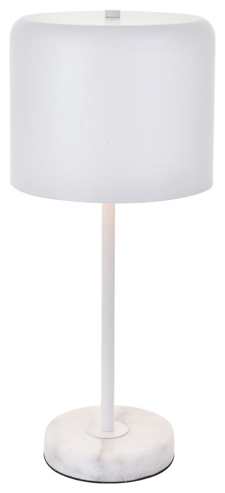 White Finish 1-Light Table Lamp