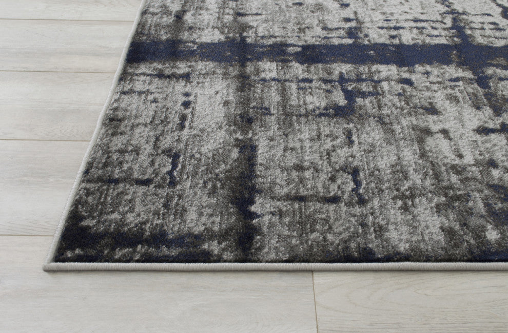 Allstar Rugs Modern and Contemporary Rectangular Accent Rug, Gray, 8'x10'