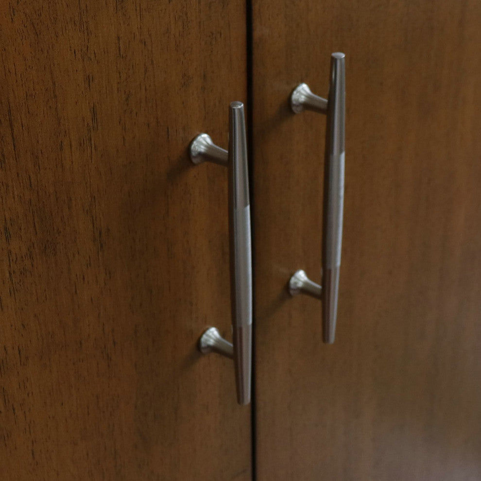 25" Single Sink Vanity, Walnut Finish With Gray Granite and Rectangle Sink