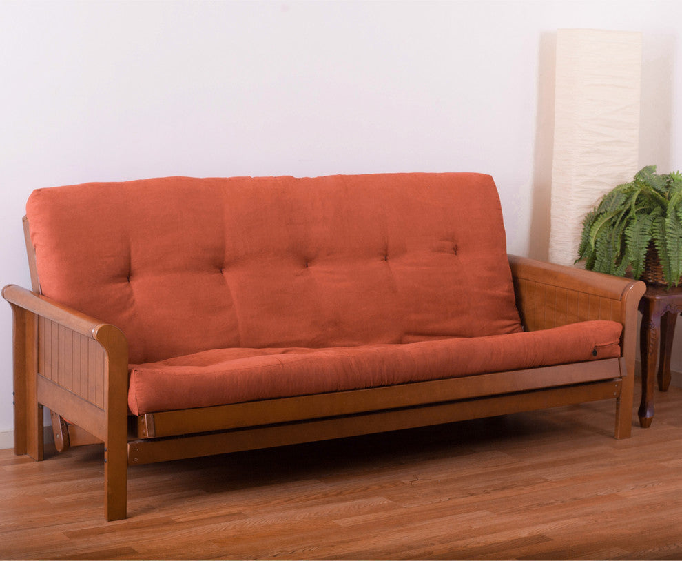 Blazing Needles Vitality 5" Microsuede Full Futon Mattress, Spice