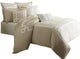 AICO Avenue A 10-pc King Comforter Set in Natural