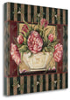 "Peony Stripe" By Jo Moulton, Giclee Print on Gallery Wrap Canvas, Ready to Hang
