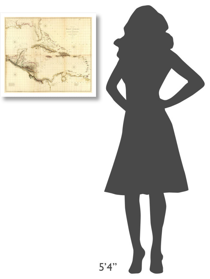 "Composite: West Indies, 1810" Digital Paper Print by Aaron Arrowsmith, 24"x21"