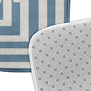 24" x 17" Greek New Key Bathmat, Dusty Smoke