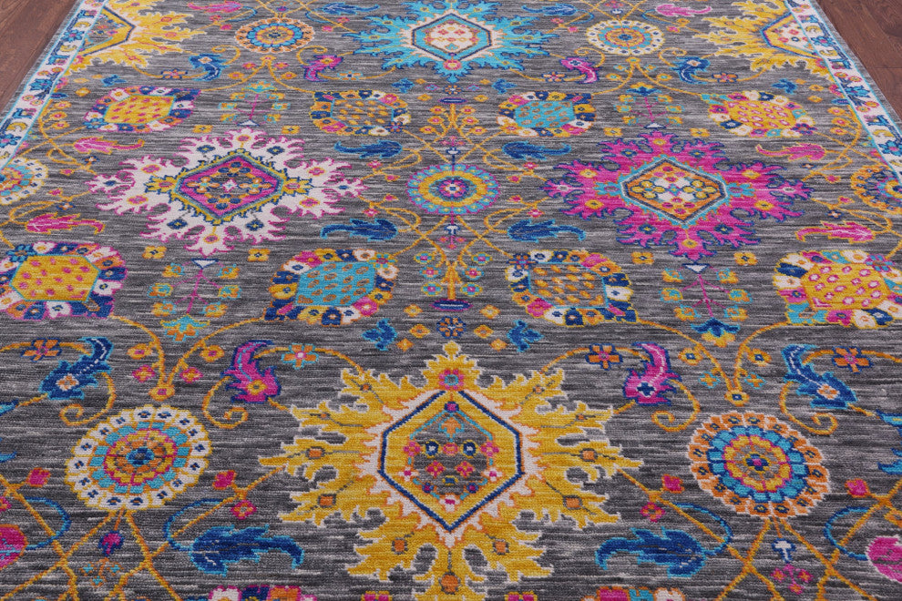 Turkish Oushak Handmade Wool Rug 8' 3" X 9' 7" - Q15670