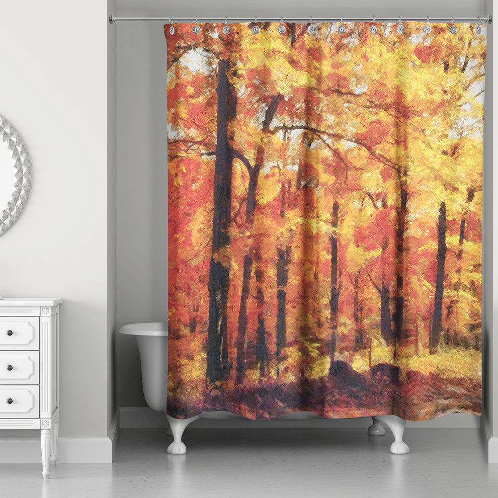 Autumn Path Shower Curtain, 71"x74"