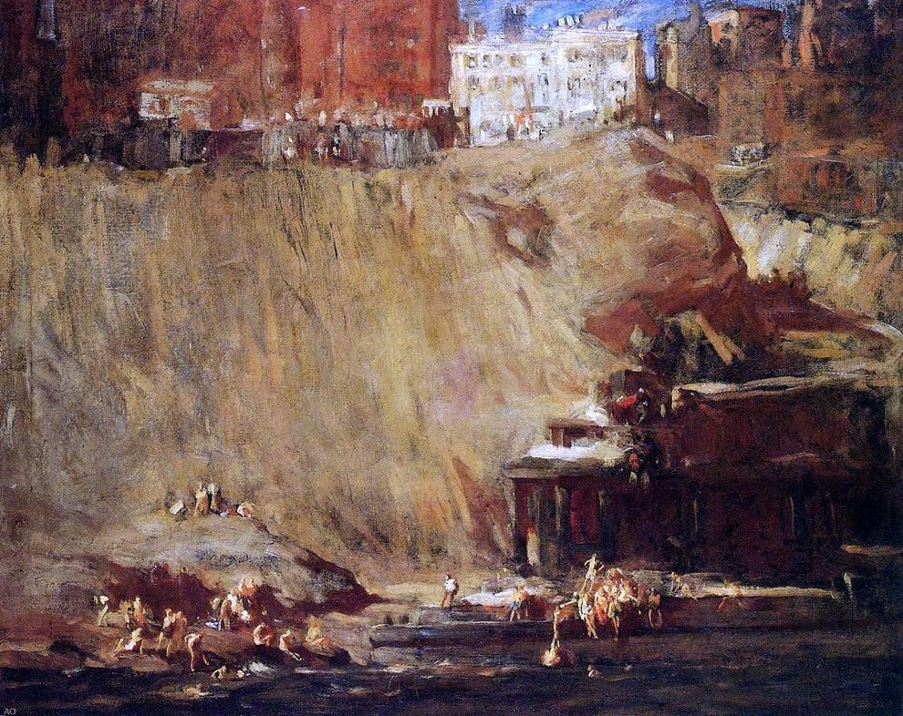 George Wesley Bellows River Rats, 20"x25" Wall Decal
