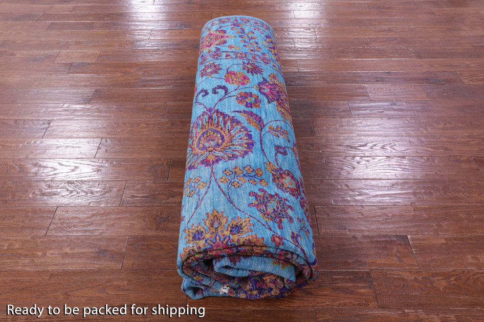 9' 0" X 12' 2" Persian Handmade Wool & Silk Rug - Q13495
