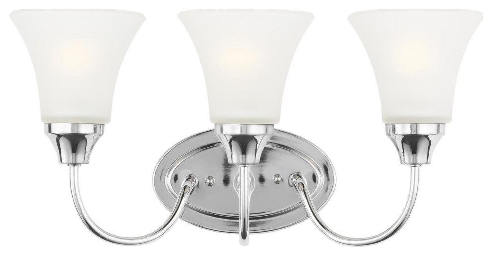 Generation Lighting 44807EN3 Holman 3 Light 18"W LED Vanity Light - Chrome