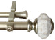 Jade 1" Diameter Double Curtain Rod, Gold, 160-240"