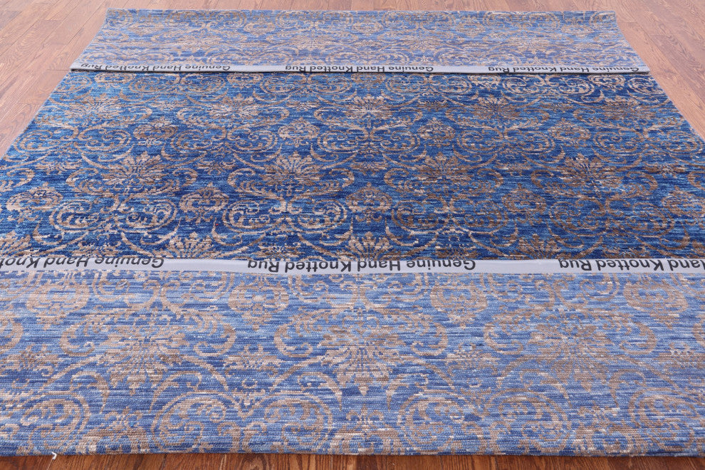 Hand Knotted Modern Wool Rug 8' 10" X 11' 11" Q8589