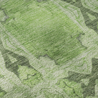 Premium Machine Washable Mayfield AMF564 Green 9' x 12' Rug