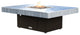 Rectangular Fire Pit Table, 48x36, Natural Gas, Brushed Alumiminum Top, Bronze
