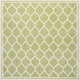 Trebol Moroccan Trellis Textured Weave Indoor/Outdoor, Green/Cream, 5' Square