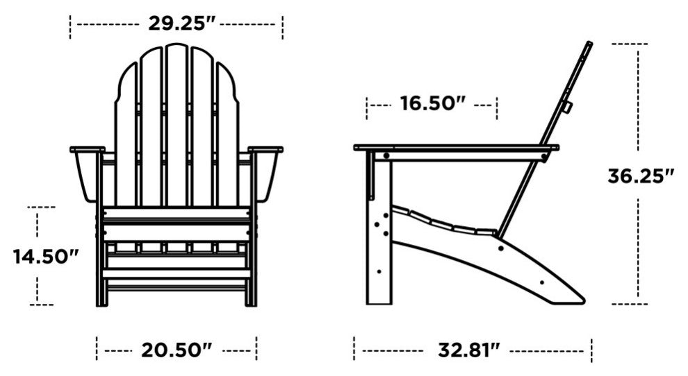 Vineyard Adirondack Chair, Navy