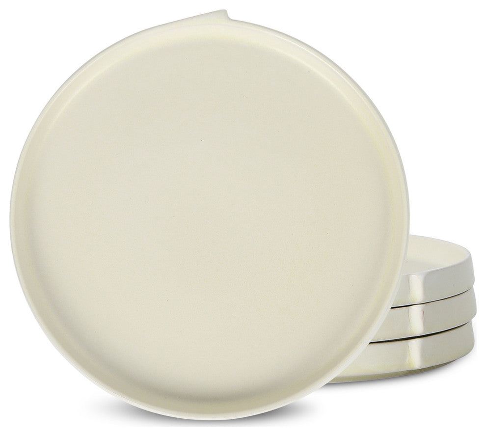 Stone Lain Bao Stoneware Dinner Plate Set of 4, Beige