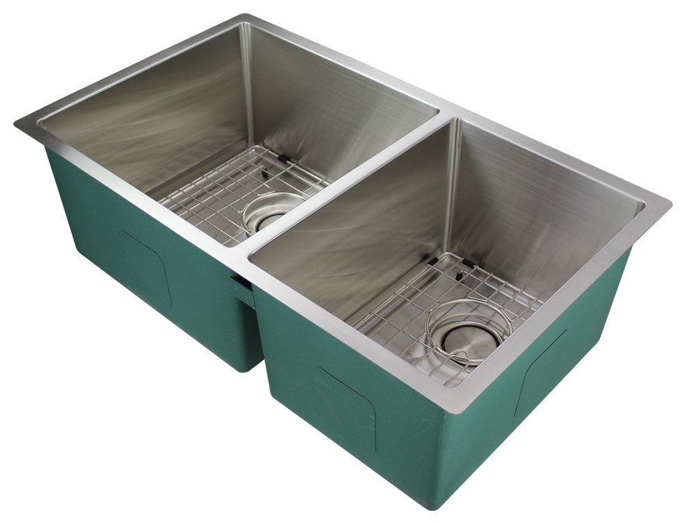 Transolid Diamond Titan Stainless 32" Undermount Kitchen Sink, Stainless Steel
