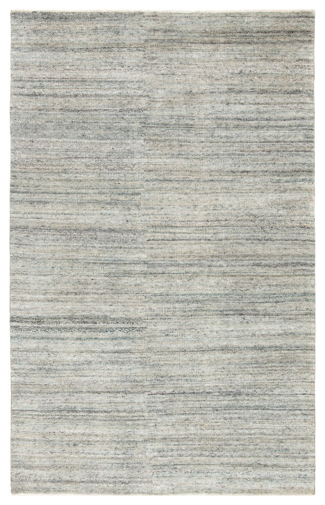 Jaipur Living Origin Knotted Solid Area Rug, Light Blue/Light Gray, 10'x14'