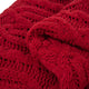 60" Knitted Polyester Red Throw Blanket