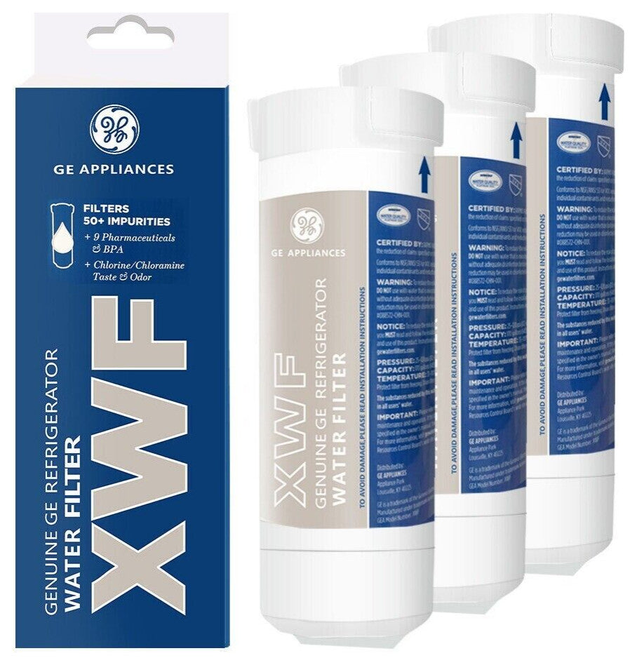 3 Pack Replacement for GE XWF Refrigerator Water Filter Fits