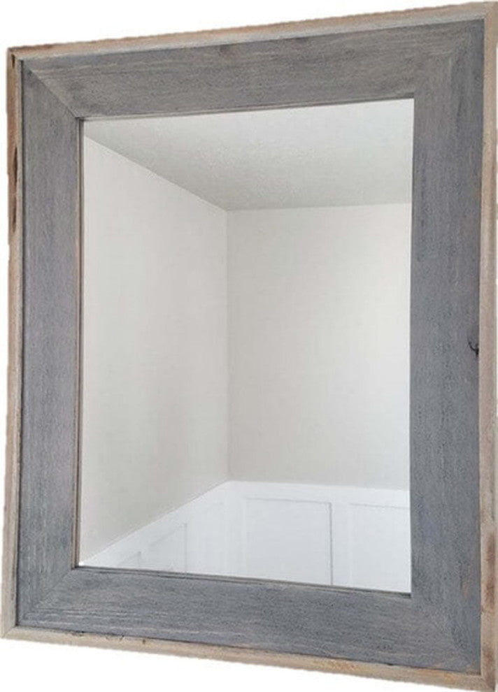 Bountiful Mirror, 28"x34", Weathered Gray