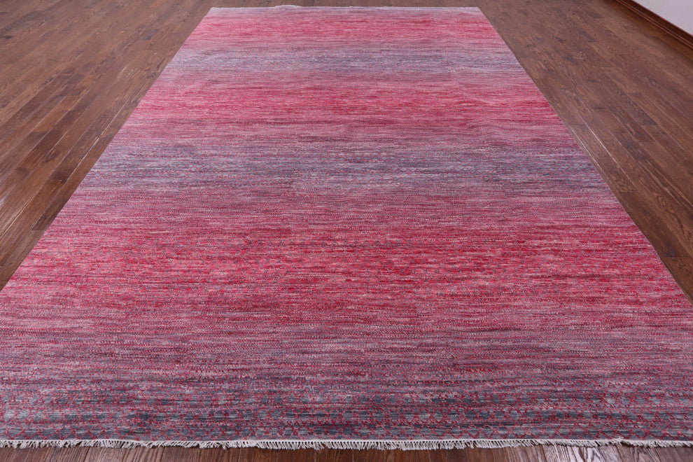 10' 0" X 14' 3" Savannah Grass Hand-Knotted Wool Rug - Q13181