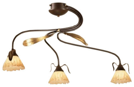 Lune 348 Ceiling Mount, White Scavo, Graphite and Silver
