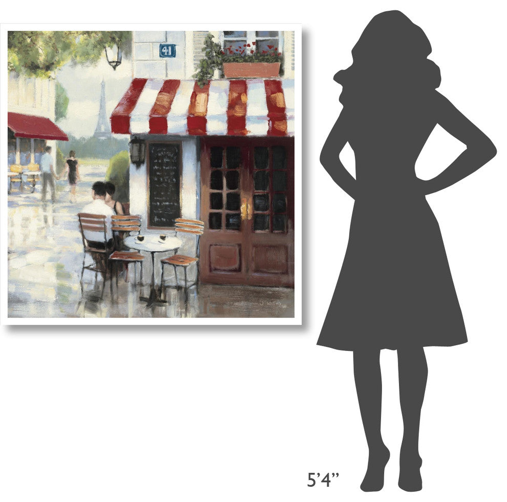 "Relaxing at the Cafe II" Digital Paper Print by James Wiens, 42"x42"