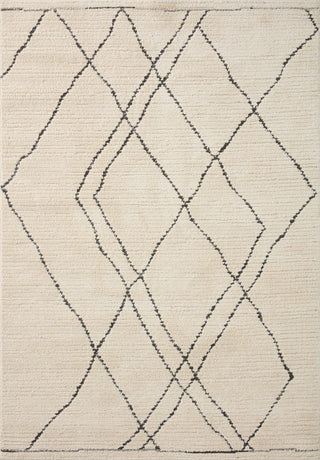 Loloi II Fabian Ivory/Charcoal 18"x18" Sample Rug