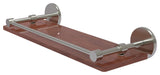 Prestige Skyline 16" Solid Wood Shelf with Gallery Rail, Satin Nickel