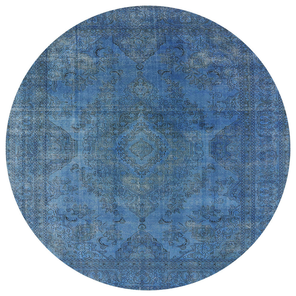 Ahgly Company Indoor Round Mid-Century Modern Area Rugs, 7' Round