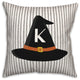 Halloween Monogram Hat K 18x18 Spun Poly Pillow