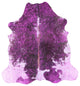 Pink Metallic Cowhide Rug 6' 6" X 6' 1" C2149