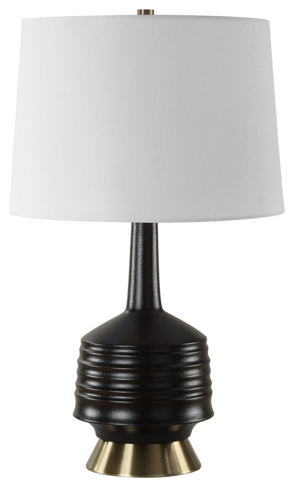 Uttermost Foster Black Glaze Table Lamp